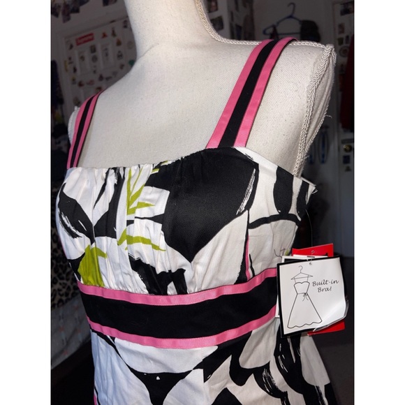 Kid’s Black & White Floral Print Beautiful R & K Tank Dress 💖 - Picture 6 of 17